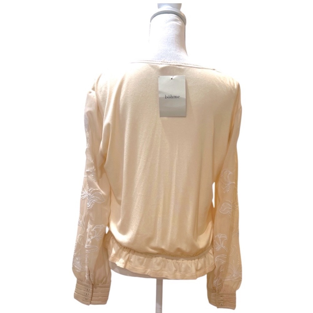 Bohme Cream Ruffled Smocked Blouse - Picture 2 of 5